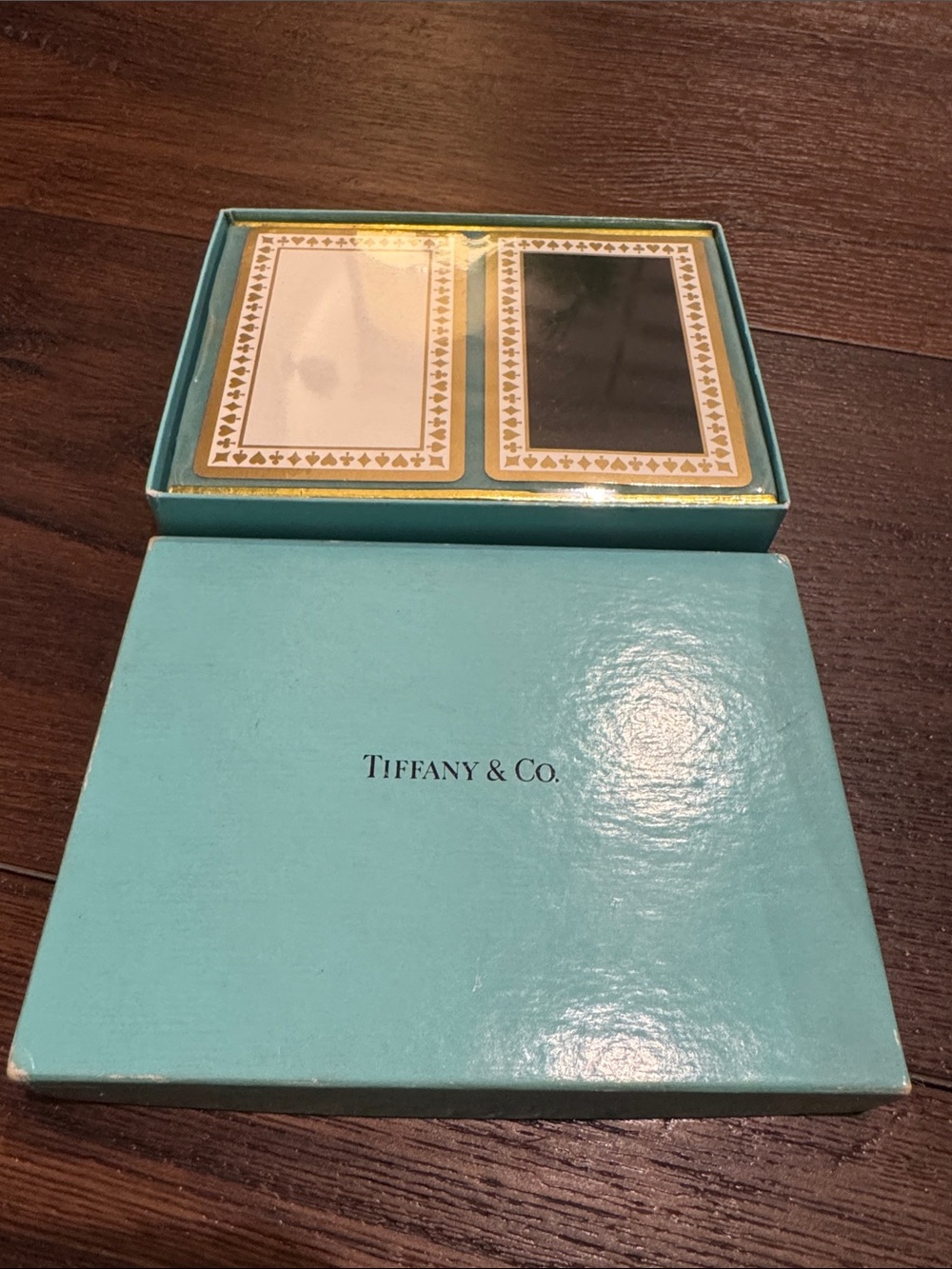 Tiffany & Co. Card 2 Deck Set in Tiffany Blue with Gold Accents Sealed